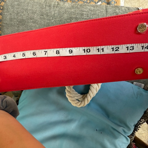 NWT Spartina 449 Boho Beach Tote Linen & Leather Floral - Picture 13 of 15